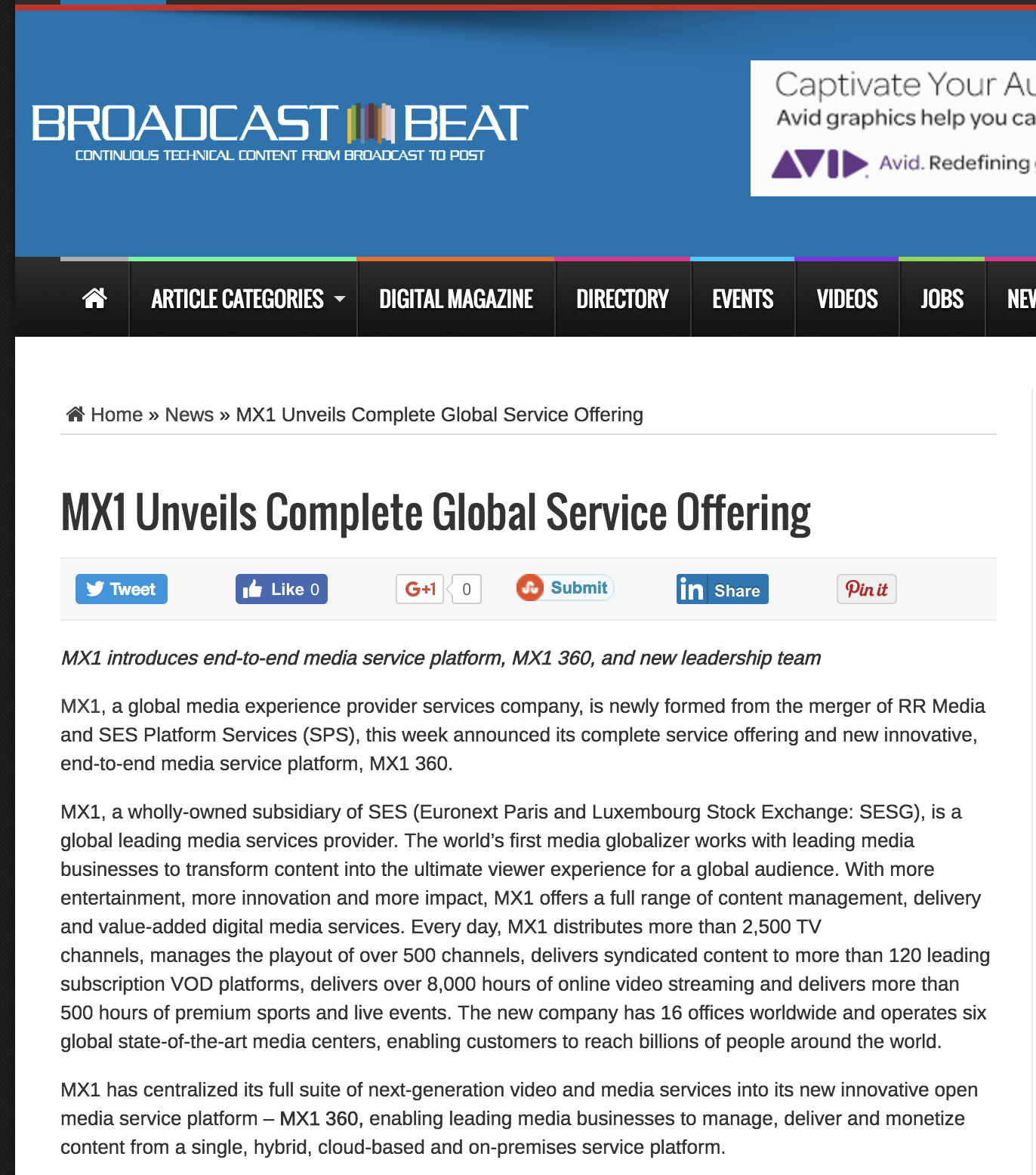 editorial: MX1 Unveils Complete Global Service Offering